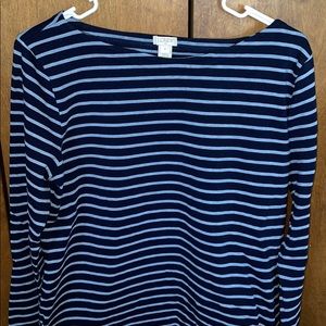 J Crew Blue stripped top. Medium.
